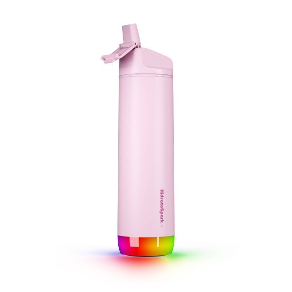 HidrateSpark Pro Steel, Intelligente Trinkflasche, 620ml, Straw, Cotton Candy - LIMITED EDITION