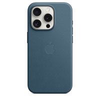 Apple iPhone 15 Pro Feingewebe Case mit MagSafe Pazifikblau