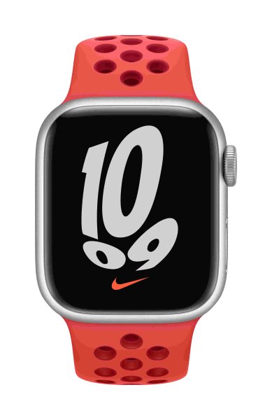 Apple Nike Sportarmband für Apple Watch 41mm, Bright Crimson/Gym Red