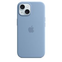 Apple iPhone 15 Silikon Case mit MagSafe Winterblau